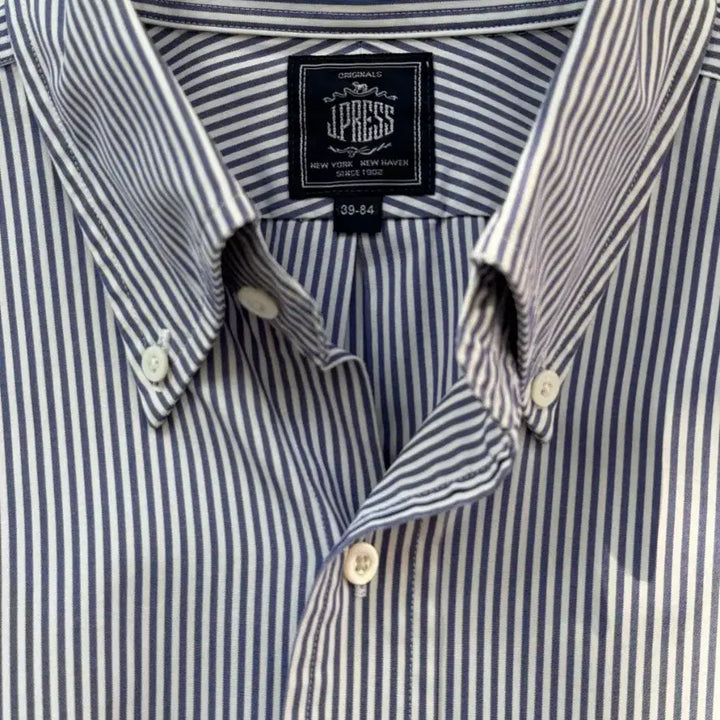 [BUNJANG] J.Press Striped Button-Down Shirt 39-84 / J Press 제이프레스 스트라이프 버튼다운 셔츠 39-84