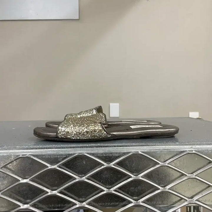 [BUNJANG] Jimmy Choo Glitter Slippers EU38.5 / 지미추 글리터 슬리퍼 Eu38.5
