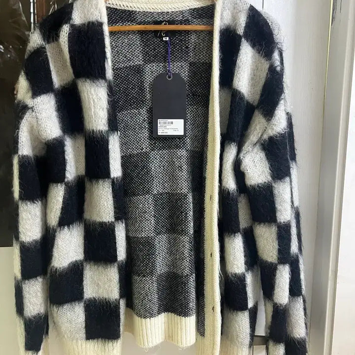 [SOLD OUT] [M] 니들스 모헤어 체크 가디건 니들즈