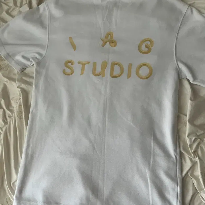 [BUNJANG] IAAH Studio Ottogi S White T-Shirt / 아이앱 스튜디오 오뚜기 S