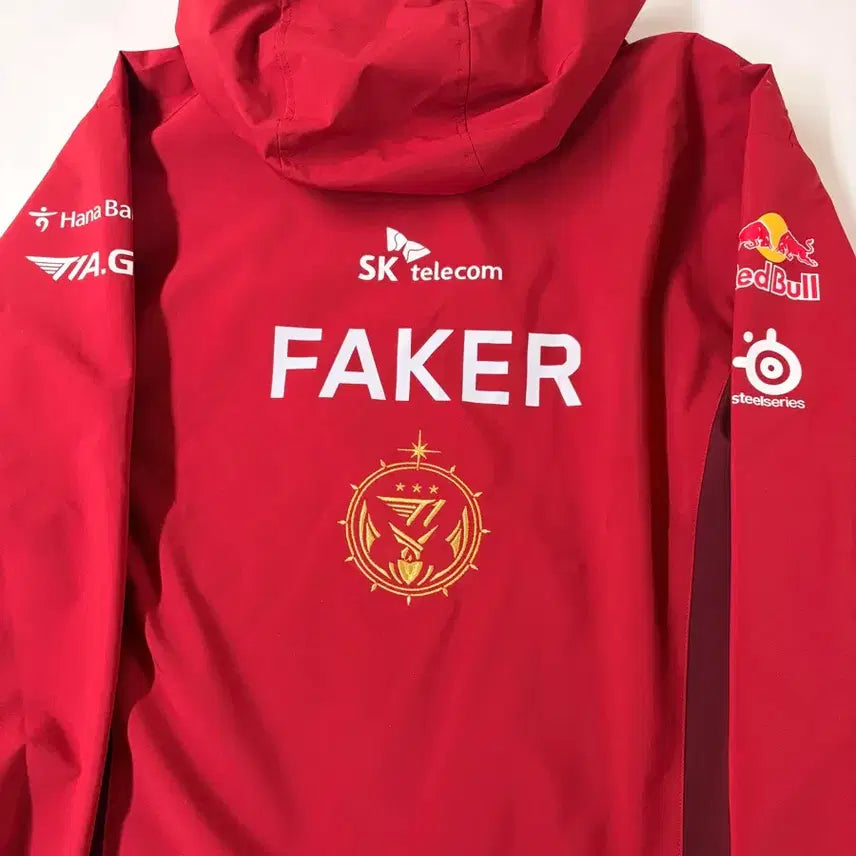 [BUNJANG] T1 2023 Worlds Uniform Faker L Size / [L] 택O 23 T1티원 월즈 자켓 유니폼 페이커 마킹 RED
