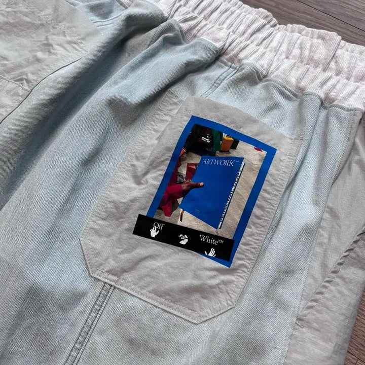[BUNJANG] Off-White Artwork Custom Short Pants / [31~34] off-white, 아트워크 쇼트팬츠