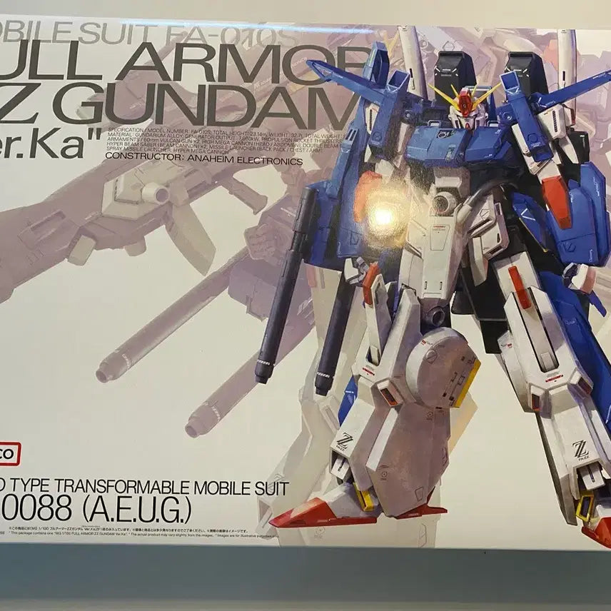 [BUNJANG] MG Full Armor ZZ Gundam Ver.Ka Model Kit / MG 풀아머 ZZ 건담 Ver.Ka 프라모델