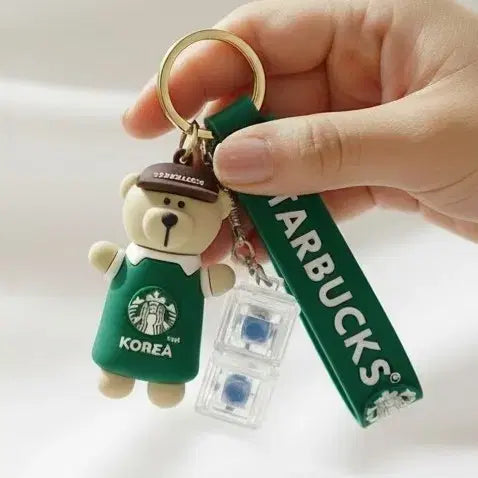 [BUNJANG] Starbucks Keyring with 2-LED Keycap Set / 스타벅스키링과LED2구키캡