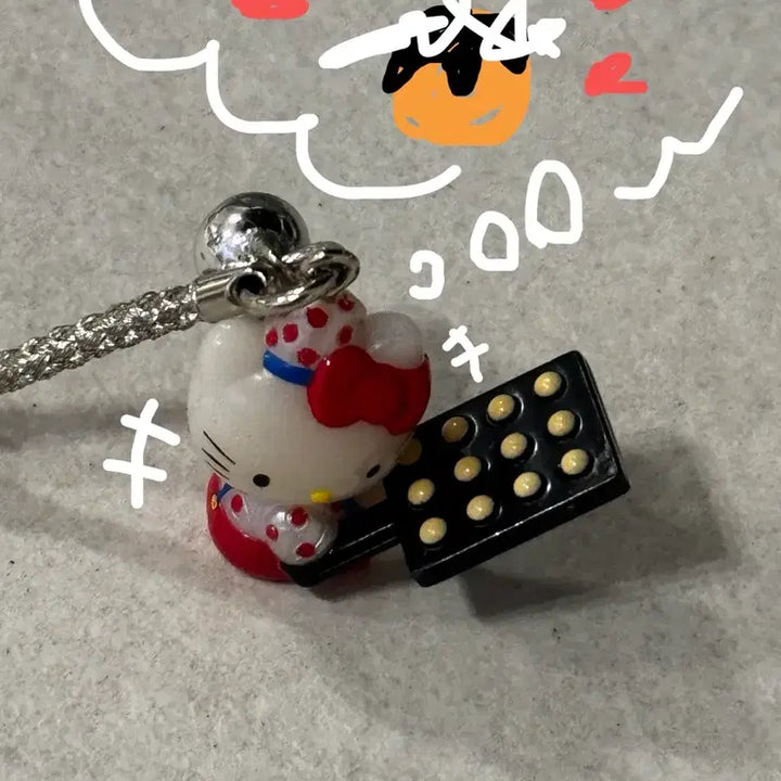 [BUNJANG] Osaka Takoyaki Kitty Strap / 오사카 타코야끼 키티 스트랩