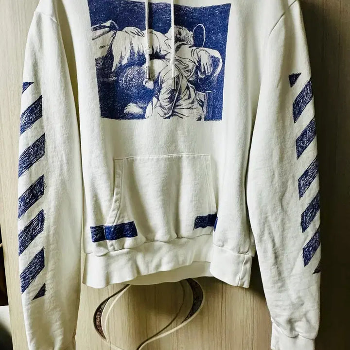 [BUNJANG] Off-White Caravaggio Printing Hoodie / 오프화이트 프린팅 후드티