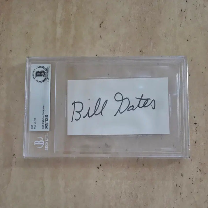 [BUNJANG] Bill Gates Autographed Item with Beckett Authentication / [베켓 인증] 빌게이츠 친필 싸인 캡슐화 처리됨