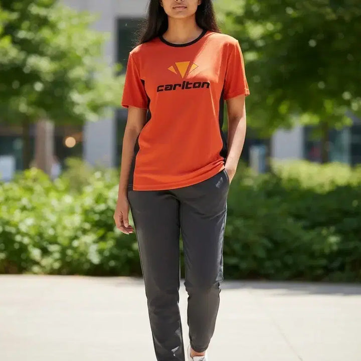 [BUNJANG] Carlton Orange Functional T-Shirt / Carlton 칼톤 오렌지색 기능성 티셔츠