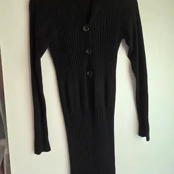 [BUNJANG] Black Knit Long Dress / 블랙 니트 롱 원피스