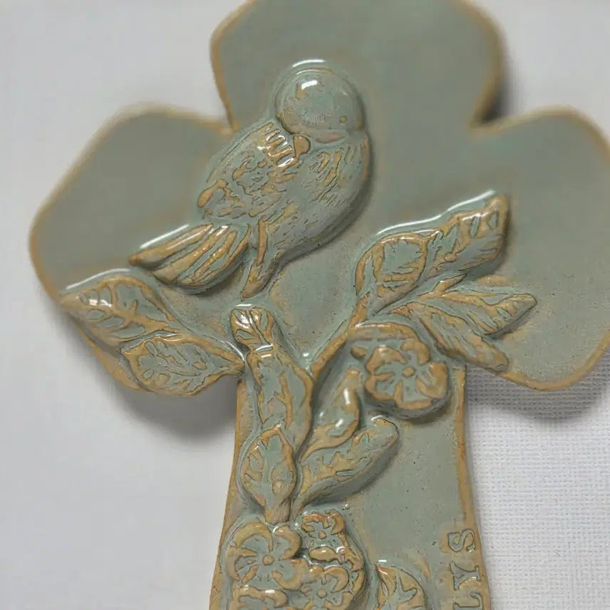 [BUNJANG] Celadon Porcelain Crucifix Catholic Religious Item / 도자기 십자가 청자 도자기 십자가 가톨릭 천주교 성물