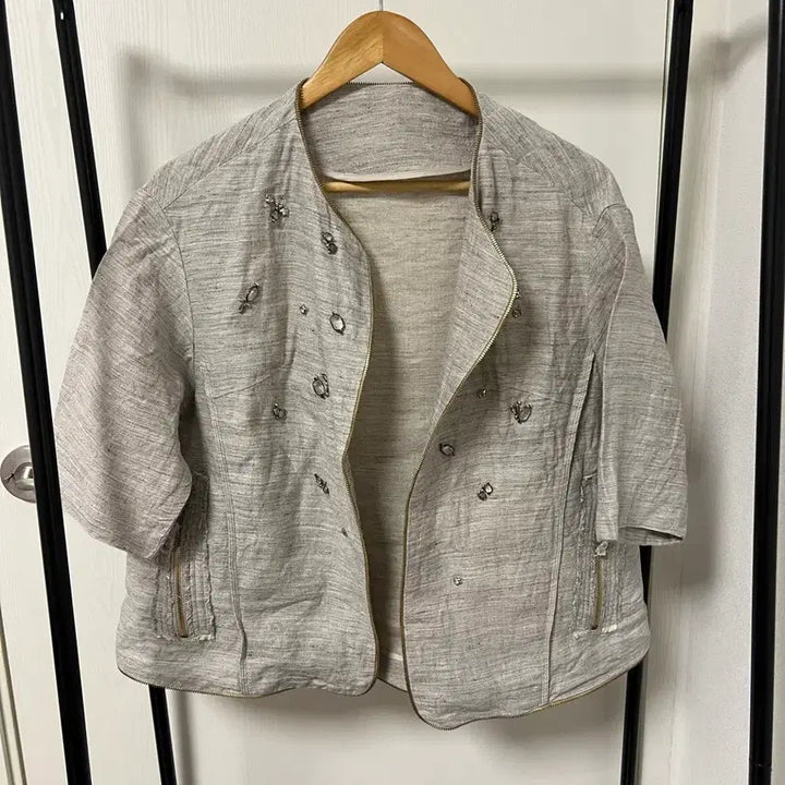 [BUNJANG] Linen Jacket with Decorative Details / 린넨 자켓 (장식 디테일) 1284