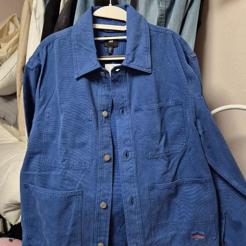 [BUNJANG] H&amp;M Blue Workwear Jacket / H&amp;M 블루 워크웨어 스타일 자켓 m95