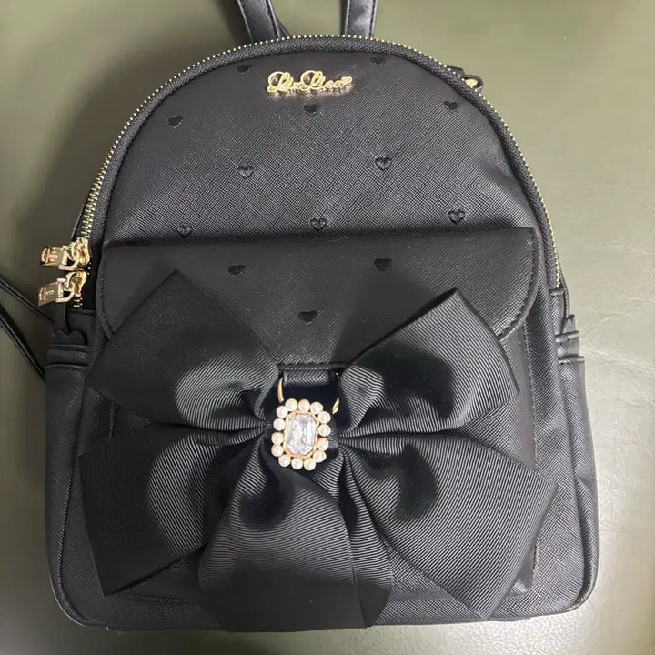 [BUNJANG] Lizlisa Long Ribbon Backpack Bag Black / 리즈리사 롱리본 백팩 가방 블랙