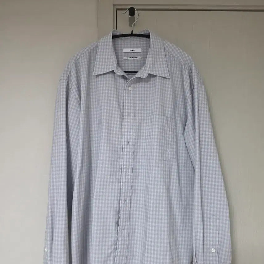 [BUNJANG] Kamia Checkered Shirt Gray Pink (XL) / [XL]카미아 체크셔츠 그레이핑크