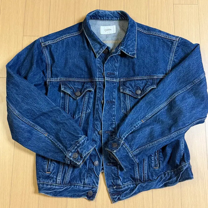 [BUNJANG] Siodata 4 Pocket Denim Jacket Dark Blue Damage / 시오타 4 포켓 데님자켓 다크블루데미지 44 3세대 트러커