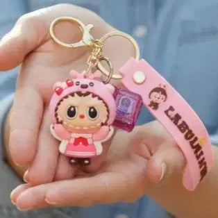 [BUNJANG] Labubu Keyring and LED Blue Switch 1-Keycap Keyring / 라부부키링과LED1구키캡키링