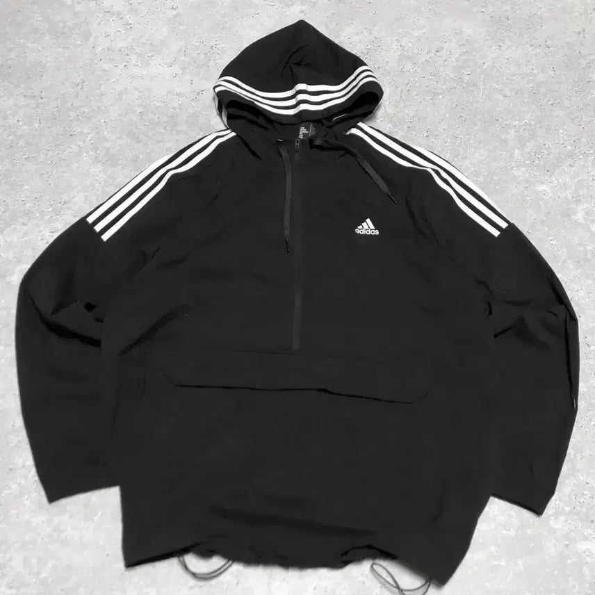 [BUNJANG] Adidas 3-Stripes Anorak Windbreaker Jacket / 아디다스 삼선 아노락 상태굿 바람막이 자켓