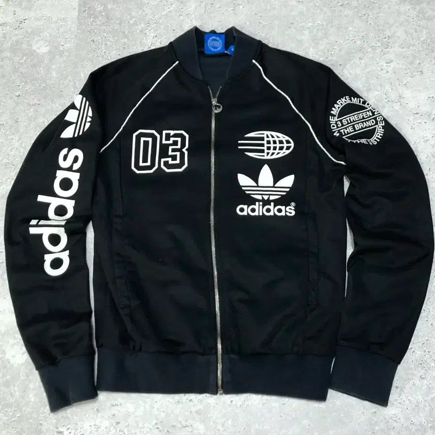 [BUNJANG] Adidas Multi Logo Jersey Track Jacket / 아디다스 멀티로고 져지 자켓 희귀 트랙탑 빅로고