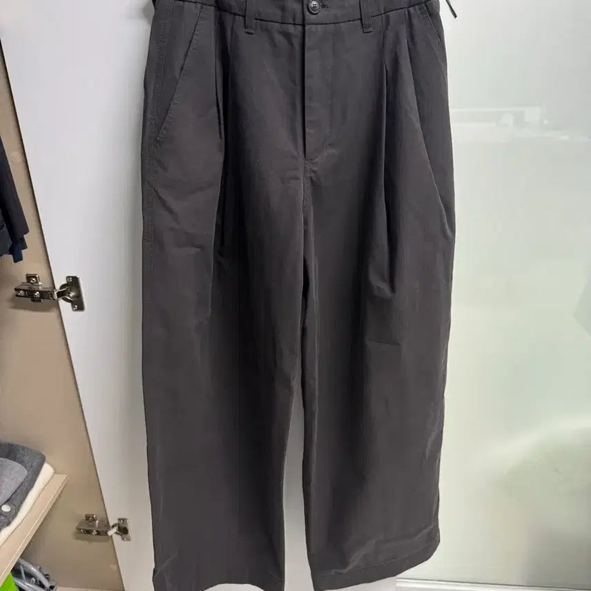 [BUNJANG] Monoha Cotton Curved Pants Charcoal / 모노하 코튼 커브 팬츠 cotton curved pants 차콜