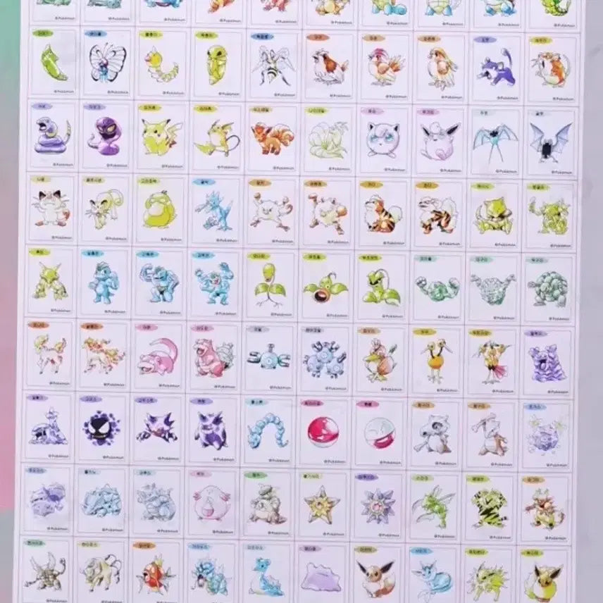 [BUNJANG] Pokemon Bread Stickers 30th Anniversary Artwork Full Set / 포켓몬띠부씰 아트워크 전종 개봉 세트