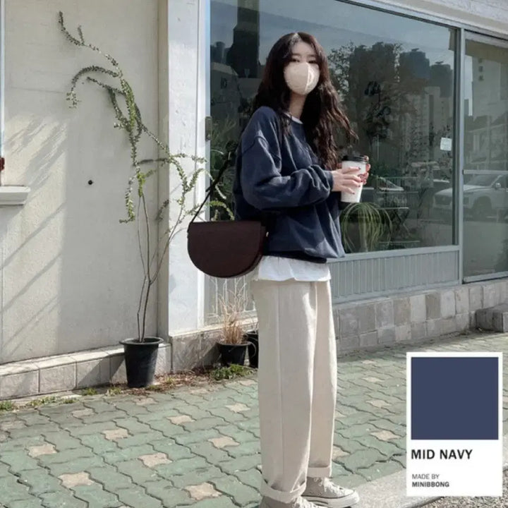 [SOLD OUT] [미개봉 새상품]미니뽕 디어먼트 맨투맨 미드네이비