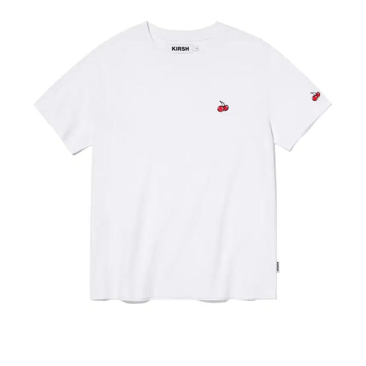 [BUNJANG] Kirsh Cherry Embroidered T-Shirt White / [미개봉 새상품]키르시 체리 자수 반팔 티셔츠 화이트
