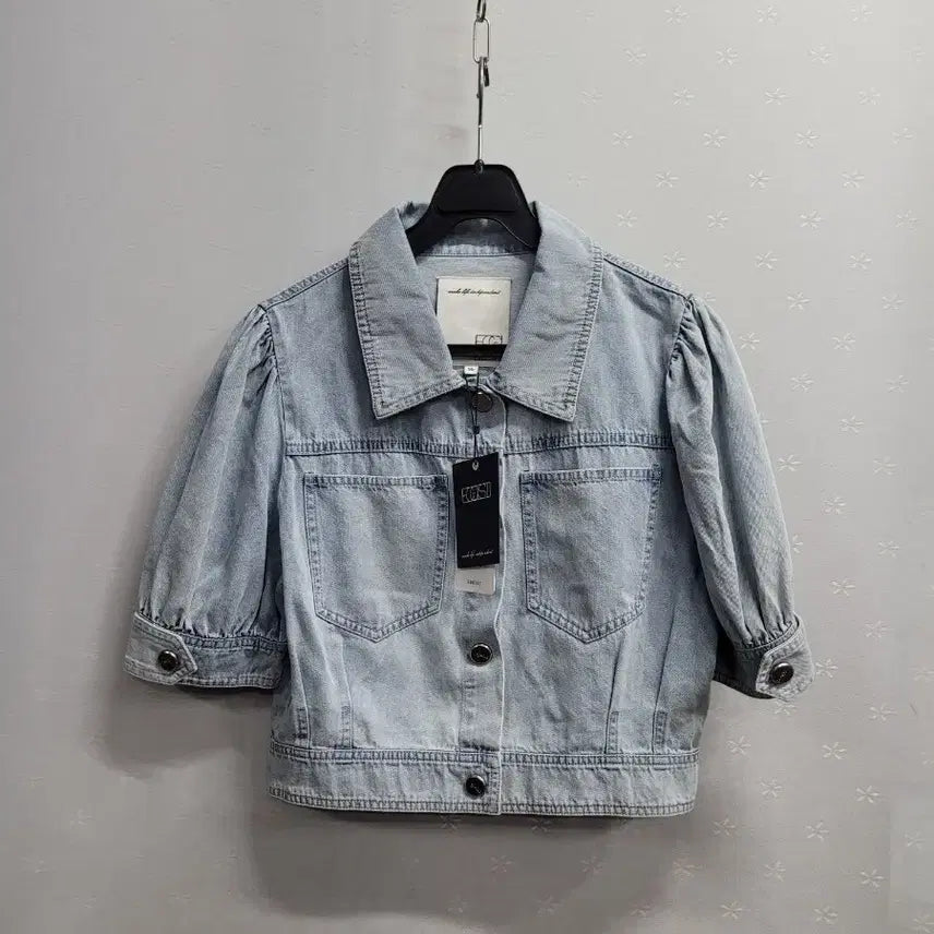 [BUNJANG] Puff Sleeve Denim Jacket / 85)반팔 청자켓 퍼프 데님 자켓