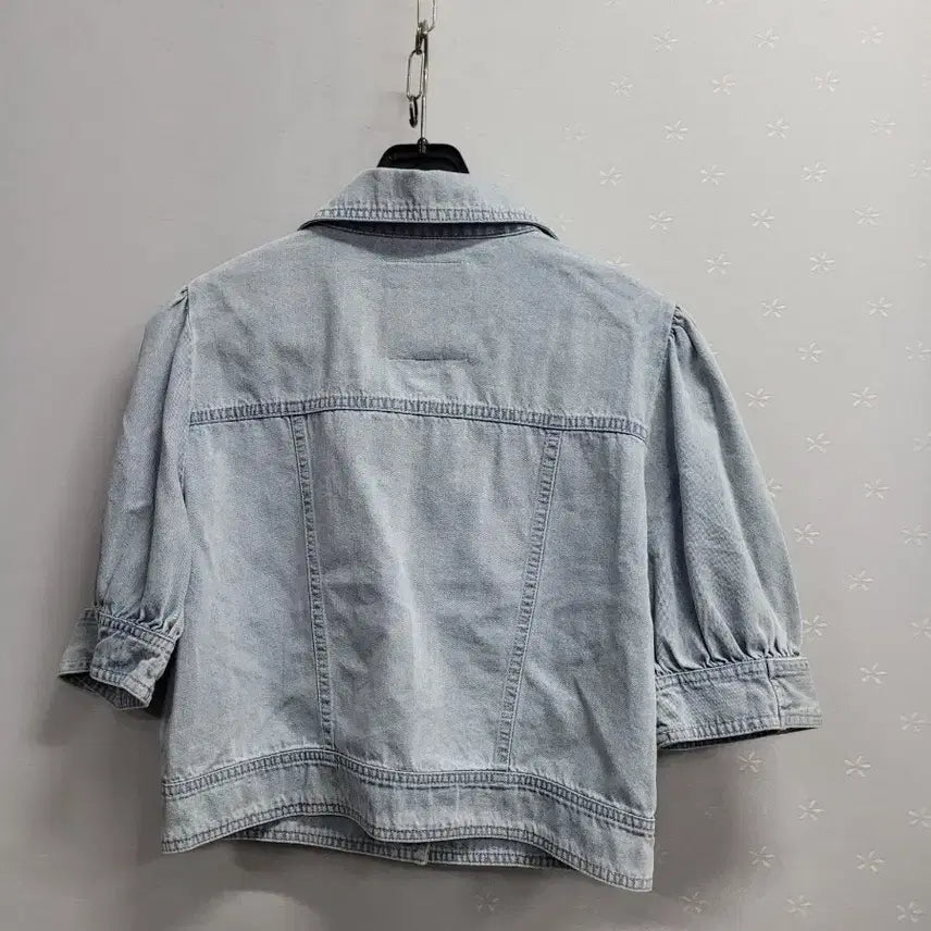 [BUNJANG] Puff Sleeve Denim Jacket / 85)반팔 청자켓 퍼프 데님 자켓