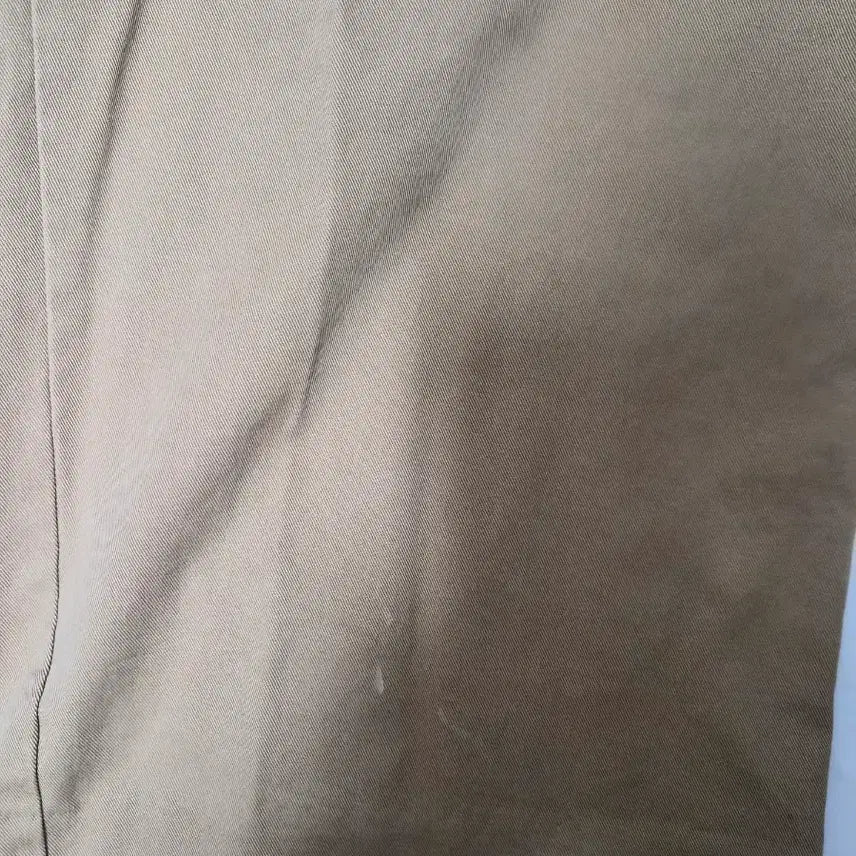 [BUNJANG] Wide Pintuck Cotton Pants - Beige, Size 2 / 와이드 핀턱 베이지 면바지 2사이즈
