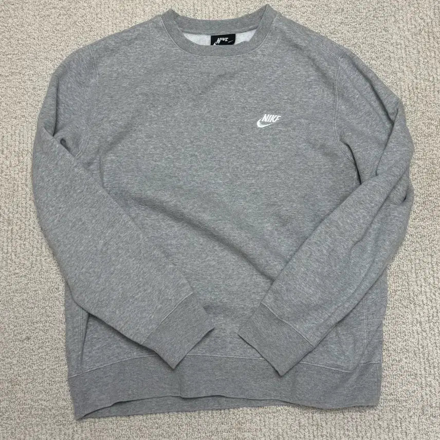 [BUNJANG] Nike Grey Fleece Sweatshirt / 나이키 그레이 기모 맨투맨