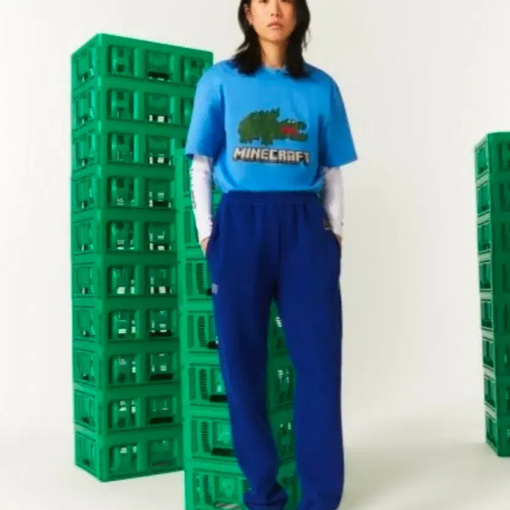 [BUNJANG] Lacoste Minecraft Top &amp; Bottom Set / [새상품] 라코스테 마인크래프트 상하의세트