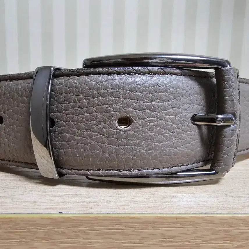 [BUNJANG] AIZEA Leather Belt Beige / 맨온더분 벨트 레더 FREE