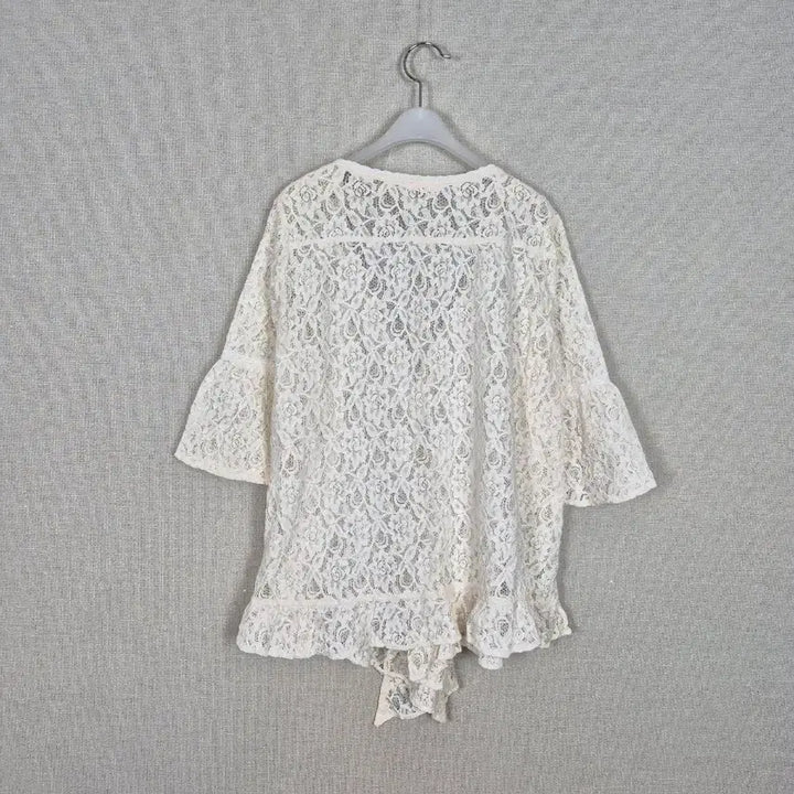 [BUNJANG] Ivory Lace 7/10 Sleeve Cardigan / (M)55,66추천 면혼방 아이보리 레이스 7부소매 가디건
