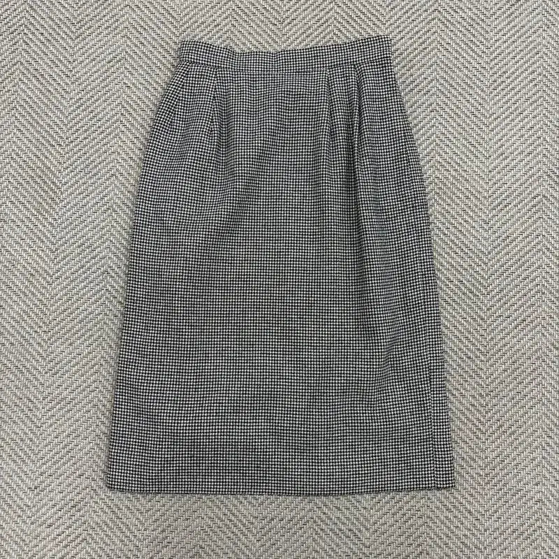 [BUNJANG] Saint Laurent Houndstooth Wool Skirt / 입생로랑 하운드투스 스커트 v3586
