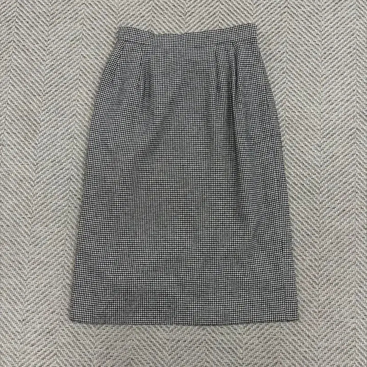 [BUNJANG] Saint Laurent Houndstooth Wool Skirt / 입생로랑 하운드투스 스커트 v3586