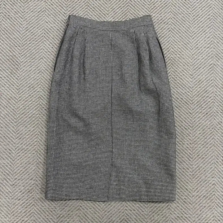 [BUNJANG] Saint Laurent Houndstooth Wool Skirt / 입생로랑 하운드투스 스커트 v3586