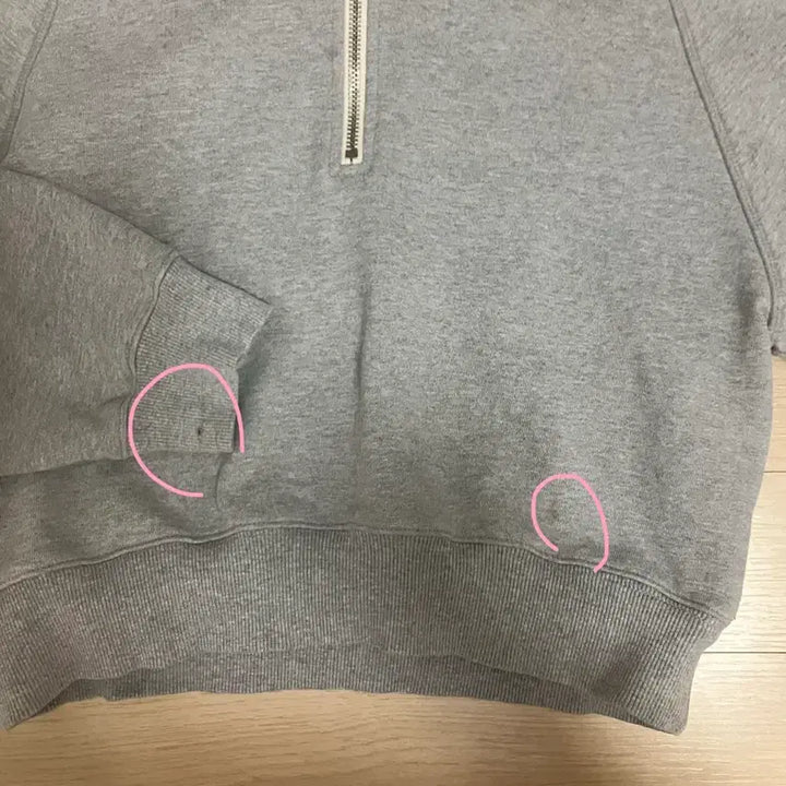 [BUNJANG] RECTO Half Zip-Up Sweatshirt Grey / 렉토 RECTO 하프집업 맨투맨 그레이