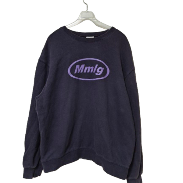 [BUNJANG] MMLG Authentic Oversized Pullover Sweatshirt (Navy, L) / MMLG 정품 오버핏 남자 춘추동 남성 라운드넥 맨투맨긴팔티셔츠L