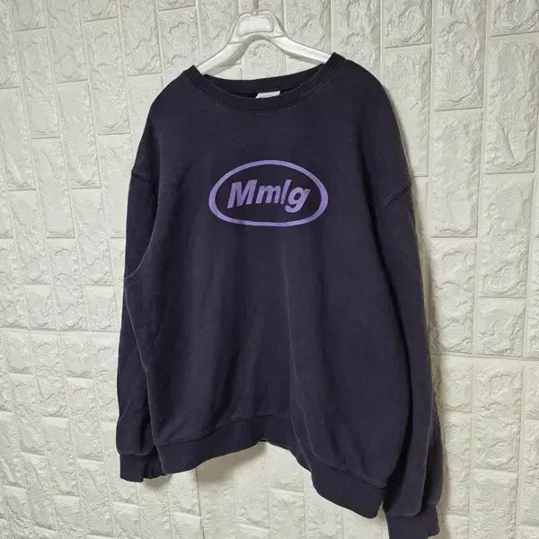 [BUNJANG] MMLG Authentic Oversized Pullover Sweatshirt (Navy, L) / MMLG 정품 오버핏 남자 춘추동 남성 라운드넥 맨투맨긴팔티셔츠L