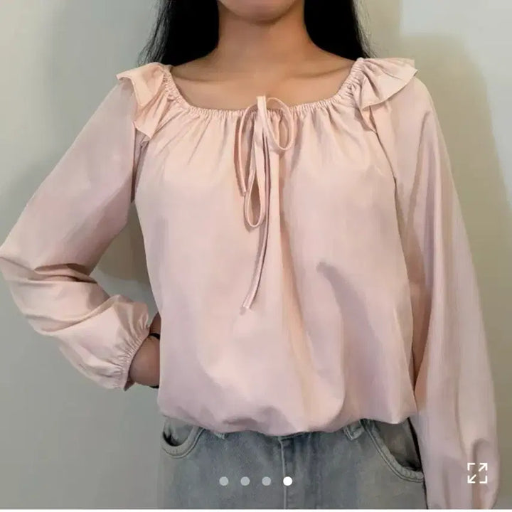 [BUNJANG] Balloon Off-Shoulder Top - Pink / 벌룬 오프숄더 핑크