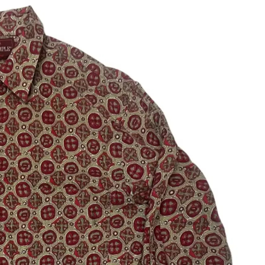 [BUNJANG] Missoni Vintage Red Pattern Shirt Size 95 / 미쏘니 빈티지 레드패턴셔츠 95