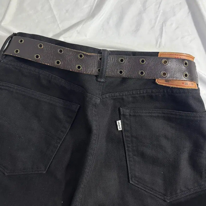 [BUNJANG] Vintage Eyelet Leather Belt / 빈티지 아일렛 레더 벨트