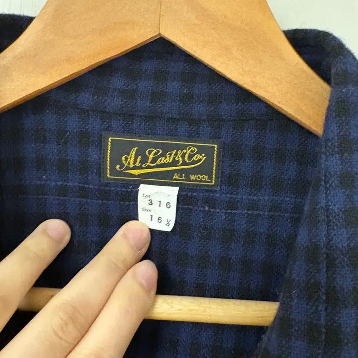 [BUNJANG] Atlarco Check Wool Shirt 16 1/2 / 엣라코 체크 울 셔츠 16 1/2