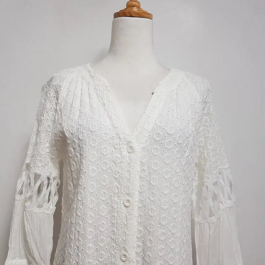[BUNJANG] XuanWen White Dress Size 66 / 9443/XuanWen 여 66사이즈 화이트원피스/내옷방