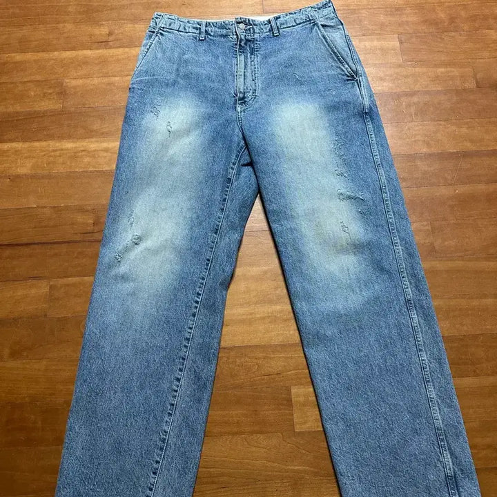 [BUNJANG] Pottery Wide Denim (Mid Blue, Mid Blue 2) / [3]포터리 와이드 데님 (미드블루, 미드블루2)