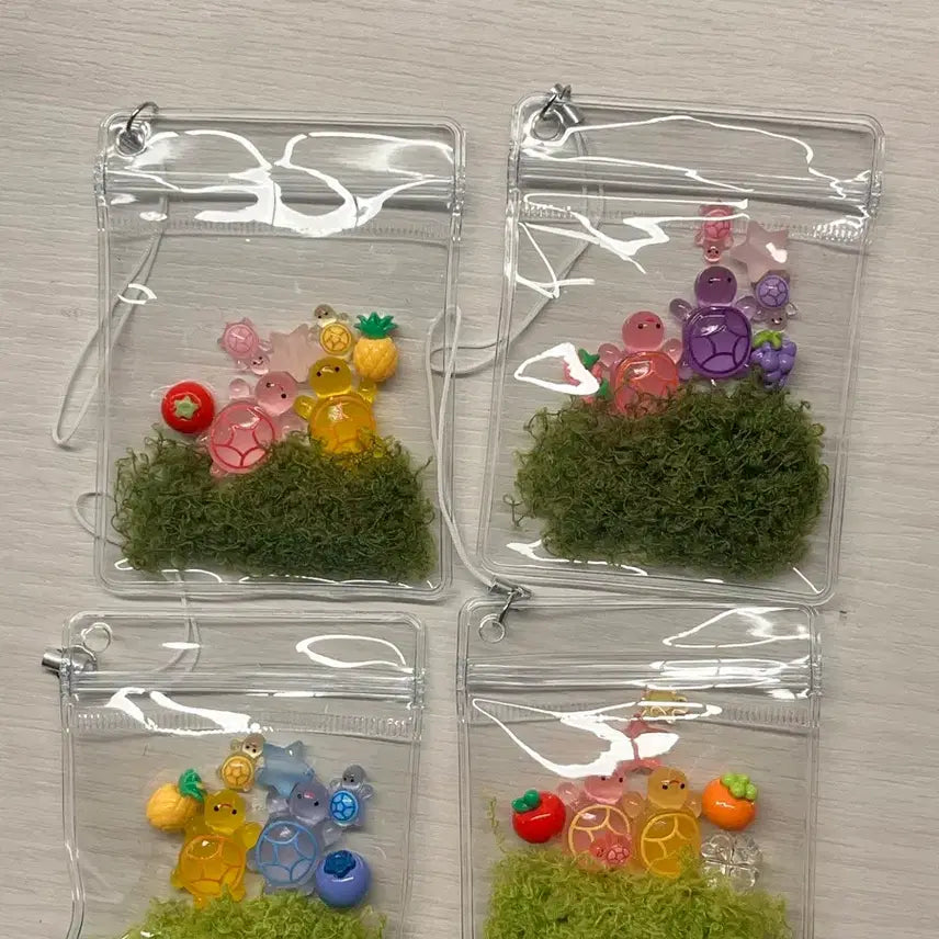 [BUNJANG] Fruit Zipper Bag Turtle Charm / 과일 지퍼백 거북이키링