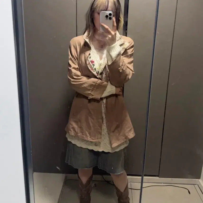 [BUNJANG] Vintage Flower Point Coordi Set / 빈티지 플라워 포인트 코디 세트