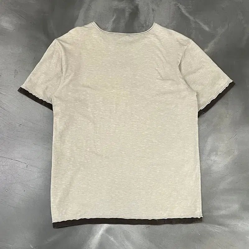 [BUNJANG] Halham Cutout Collar Short Sleeve T-Shirt / 할햄 트임 카라 반팔티 y16622