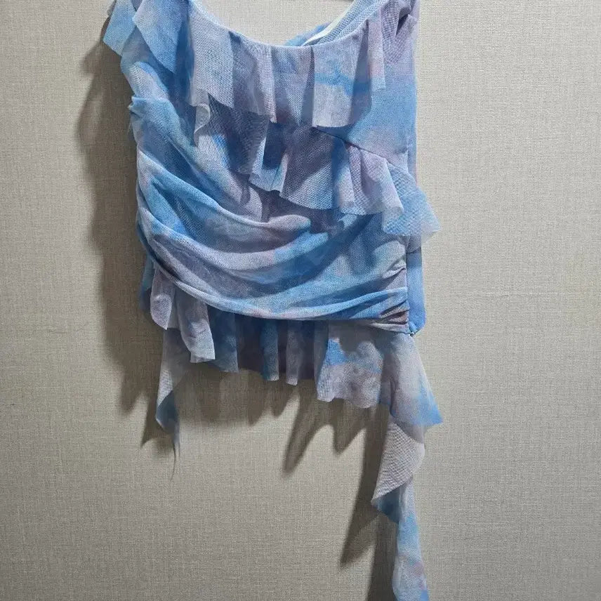 [BUNJANG] KIP Chiffon Layered Tube Top Blouse / 키프 쉬폰 캉캉 튜브탑 블라우스 핑크/민트 , 블루 컬러 새상품