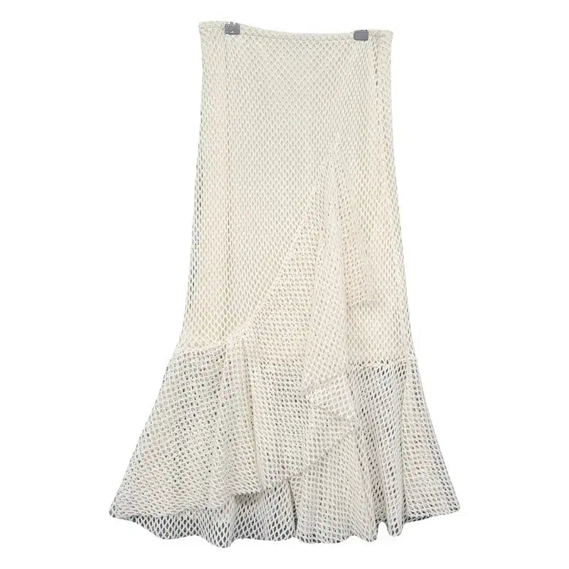 [BUNJANG] Zara Cream Cotton Polyester Blend Long Skirt - Size S / 자라 크림 롱스커트 S